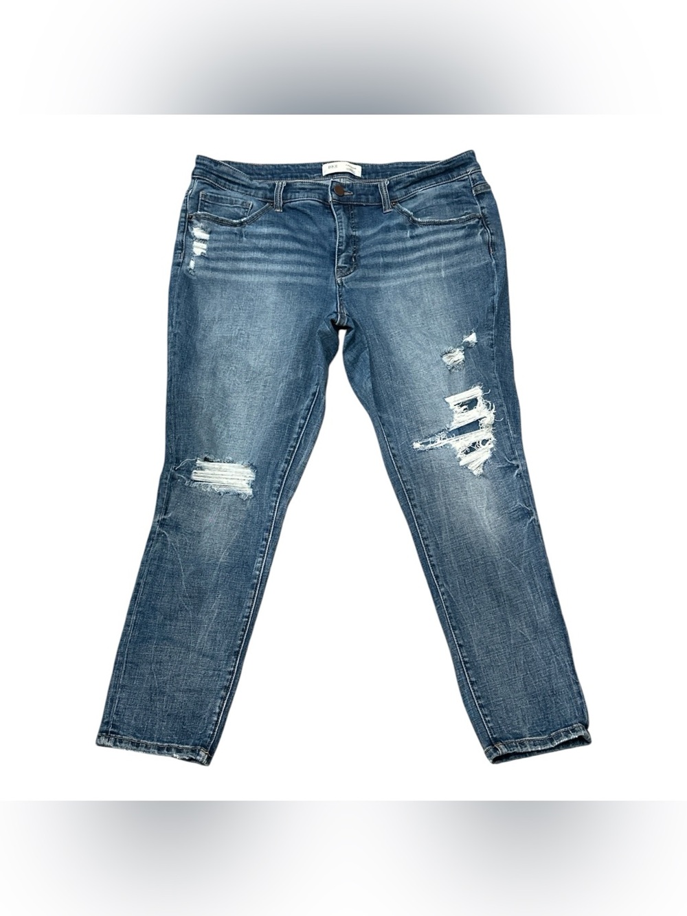 BKE Payton Jeans Ankle Skinny 33x27 Distressed Mid-Rise Stretch Universal Fit